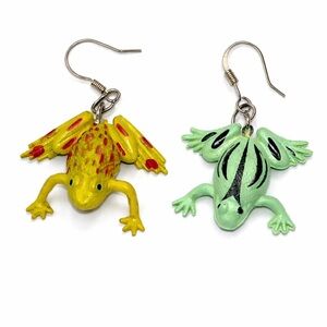 Vibrant Frog Reptile Earrings
